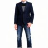 Boys Dress Coat Soft Fabric Notch Lapel Sizes 3-18-1