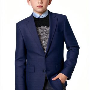 Boys Dress Coat Soft Fabric Notch Lapel Sizes 3-18-0