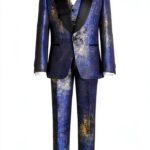 ELPA Boys Blue Tuxedo 3 Piece Suit Formal Wear-0