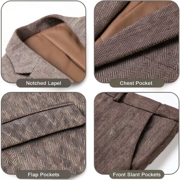 Boys Tweed Suit Herringbone Tweed Polyester Blend Formal-4