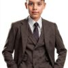 Boys Tweed Suit Herringbone Tweed Polyester Blend Formal-0