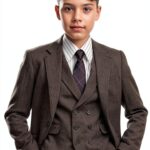 Boys Tweed Suit Herringbone Tweed Polyester Blend Formal-0