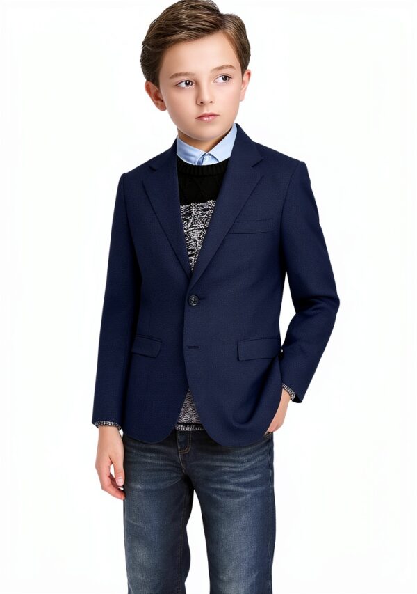 Boys Dress Coat Soft Fabric Notch Lapel Sizes 3-18-3